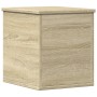 Caja de almacenaje madera ingeniería roble sonoma 30x35x35 cm de , Baúles de almacenamiento - Ref: Foro24-840669, Precio: 45,...