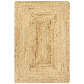 Alfombra de yute tejida a mano natural 120x180 cm en Alfombras | Comprar online en Foru.es