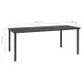 Mesa de comedor de jardín acero gris antracita 190x90x74 cm de vidaXL, Mesas de jardín - Ref: Foro24-313088, Precio: 179,08 €...
