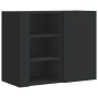 Armario de pared madera de ingeniería negro 75x35x60 cm de , Estantes y estanterías - Ref: Foro24-848424, Precio: 77,27 €, De...