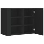 Armario de pared madera de ingeniería negro 75x35x60 cm de , Estantes y estanterías - Ref: Foro24-848424, Precio: 77,27 €, De...