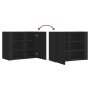 Armario de pared madera de ingeniería negro 75x35x60 cm de , Estantes y estanterías - Ref: Foro24-848424, Precio: 77,27 €, De...