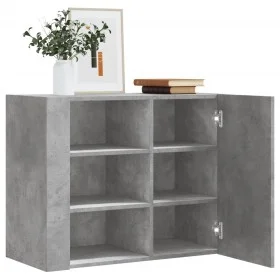 Mueble de pared madera ingeniería gris hormigón 75x35x60 cm de , Estantes y estanterías - Ref: Foro24-848426, Precio: 69,50 €...