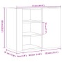 Mueble de pared madera ingeniería gris hormigón 75x35x60 cm de , Estantes y estanterías - Ref: Foro24-848426, Precio: 70,53 €...