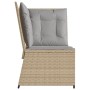 Sillón de esquina de jardín con cojines ratán sintético beige de , Sofás de exterior - Ref: Foro24-368985, Precio: 98,86 €, D...