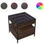 Mesa de centro con Infinity LED marrón roble 50x50x51 cm de , Mesas de centro - Ref: Foro24-847716, Precio: 88,49 €, Descuent...