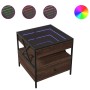 Mesa de centro con Infinity LED marrón roble 50x50x51 cm de , Mesas de centro - Ref: Foro24-847716, Precio: 89,59 €, Descuent...