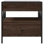 Mesa de centro con Infinity LED marrón roble 50x50x51 cm de , Mesas de centro - Ref: Foro24-847716, Precio: 88,49 €, Descuent...