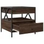 Mesa de centro con Infinity LED marrón roble 50x50x51 cm de , Mesas de centro - Ref: Foro24-847716, Precio: 88,49 €, Descuent...