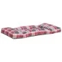 Cojines para sofá de palets 2 unidades tela cuadros rojo de , Cojines para sillas y sofás - Ref: Foro24-360935, Precio: 48,35...