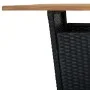 Mesa alta ratán sintético y madera de acacia negro 80x80x110 cm de vidaXL, Mesas de jardín - Ref: Foro24-313465, Precio: 222,...