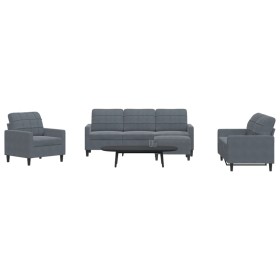 Juego de sofás con cojines 4 piezas terciopelo gris oscuro de , Sofás - Ref: Foro24-3278362, Precio: 664,69 €, Descuento: %