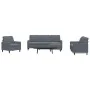 Set of sofas with 4 dark gray velvet cushions by , Sofas - Ref: Foro24-3278362, Price: 622,94 €, Discount: %