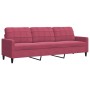 Juego de sofás con cojines 4 piezas terciopelo rojo tinto de , Sofás - Ref: Foro24-3278445, Precio: 716,16 €, Descuento: %