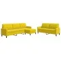 Juego de sofás con cojines 3 piezas terciopelo amarillo de , Sofás - Ref: Foro24-3278487, Precio: 563,63 €, Descuento: %