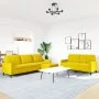Juego de sofás con cojines 3 piezas terciopelo amarillo de , Sofás - Ref: Foro24-3278487, Precio: 563,63 €, Descuento: %