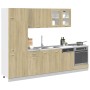 Set muebles de cocina 8 pzas madera de ingeniería roble Sonoma de , Armarios de cocina - Ref: Foro24-3307655, Precio: 520,86 ...