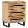 Mesita de noche de madera maciza de mango rugosa 50x34x62 cm de , Mesitas de noche - Ref: Foro24-377481, Precio: 91,65 €, Des...