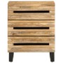 Mesita de noche de madera maciza de mango rugosa 50x34x62 cm de , Mesitas de noche - Ref: Foro24-377481, Precio: 91,65 €, Des...