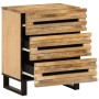 Mesita de noche de madera maciza de mango rugosa 50x34x62 cm de , Mesitas de noche - Ref: Foro24-377481, Precio: 91,65 €, Des...