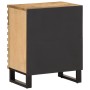 Mesita de noche de madera maciza de mango rugosa 50x34x62 cm de , Mesitas de noche - Ref: Foro24-377481, Precio: 91,65 €, Des...