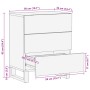 Mesita de noche de madera maciza de mango rugosa 50x34x62 cm de , Mesitas de noche - Ref: Foro24-377481, Precio: 91,65 €, Des...