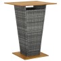Mesa alta ratán sintético y madera de acacia gris 80x80x110 cm de vidaXL, Mesas de jardín - Ref: Foro24-313466, Precio: 233,3...