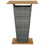Mesa alta ratán sintético y madera de acacia gris 80x80x110 cm de vidaXL, Mesas de jardín - Ref: Foro24-313466, Precio: 233,3...