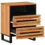 Mesita de noche madera maciza mango marrón 50x34x62 cm de , Mesitas de noche - Ref: Foro24-377488, Precio: 73,92 €, Descuento: %
