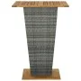 Mesa alta ratán sintético y madera de acacia gris 80x80x110 cm de vidaXL, Mesas de jardín - Ref: Foro24-313466, Precio: 225,1...