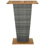Mesa alta ratán sintético y madera de acacia gris 80x80x110 cm de vidaXL, Mesas de jardín - Ref: Foro24-313466, Precio: 233,3...