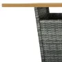 Mesa alta ratán sintético y madera de acacia gris 80x80x110 cm de vidaXL, Mesas de jardín - Ref: Foro24-313466, Precio: 225,1...