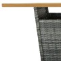 Mesa alta ratán sintético y madera de acacia gris 80x80x110 cm de vidaXL, Mesas de jardín - Ref: Foro24-313466, Precio: 233,3...