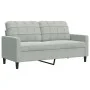 Dreiteiliges Sofaset mit Kissen aus hellgrauem Samt. von , Sofas - Ref: Foro24-3278451, Preis: 634,37 €, Rabatt: %