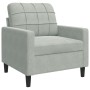 Juego de sofás con cojines 3 piezas terciopelo gris claro de , Sofás - Ref: Foro24-3278451, Precio: 631,73 €, Descuento: %