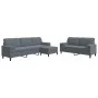 3-piece dark gray velvet sofa set with cushions by , Sofas - Ref: Foro24-3278502, Price: 560,31 €, Discount: %