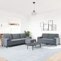 3-piece dark gray velvet sofa set with cushions by , Sofas - Ref: Foro24-3278502, Price: 560,31 €, Discount: %