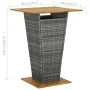 Mesa alta ratán sintético y madera de acacia gris 80x80x110 cm de vidaXL, Mesas de jardín - Ref: Foro24-313466, Precio: 225,1...