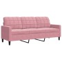 Juego de sofás con cojines 3 piezas terciopelo rosa de , Sofás - Ref: Foro24-3278374, Precio: 770,04 €, Descuento: %