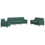 Juego de sofás con cojines 3 piezas terciopelo verde oscuro de , Sofás - Ref: Foro24-3278453, Precio: 763,18 €, Descuento: %