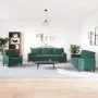 Dreiteiliges Sofaset mit dunkelgrünen Samtkissen. von , Sofas - Ref: Foro24-3278453, Preis: 763,18 €, Rabatt: %
