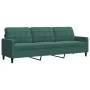 Juego de sofás con cojines 3 piezas terciopelo verde oscuro de , Sofás - Ref: Foro24-3278453, Precio: 763,18 €, Descuento: %