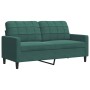 Juego de sofás con cojines 3 piezas terciopelo verde oscuro de , Sofás - Ref: Foro24-3278453, Precio: 776,69 €, Descuento: %