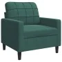 Juego de sofás con cojines 3 piezas terciopelo verde oscuro de , Sofás - Ref: Foro24-3278453, Precio: 763,18 €, Descuento: %
