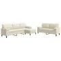 Sofagarnitur mit 3-teiligen cremefarbenen Samtkissen. von , Sofas - Ref: Foro24-3278509, Preis: 635,79 €, Rabatt: %