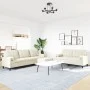Sofagarnitur mit 3-teiligen cremefarbenen Samtkissen. von , Sofas - Ref: Foro24-3278509, Preis: 635,79 €, Rabatt: %