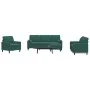 Sofagarnitur mit 4 Teilen, dunkelgrünes Samt und Kissen. von , Sofas - Ref: Foro24-3278383, Preis: 798,67 €, Rabatt: %