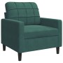 Juego de sofás con cojines 4 piezas terciopelo verde oscuro de , Sofás - Ref: Foro24-3278383, Precio: 813,87 €, Descuento: %