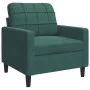 Sofagarnitur mit 4 Teilen, dunkelgrünes Samt und Kissen. von , Sofas - Ref: Foro24-3278383, Preis: 798,67 €, Rabatt: %