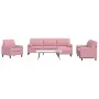 Juego de sofás con cojines 4 piezas terciopelo rosa de , Sofás - Ref: Foro24-3278464, Precio: 817,66 €, Descuento: %